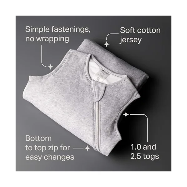 Tommee Tippee Baby Sleep Bag, The Original Grobag, Hip-Healthy Design, Soft Cotton-Rich Fabric, 6-18 m, 1.0 TOG, Blush