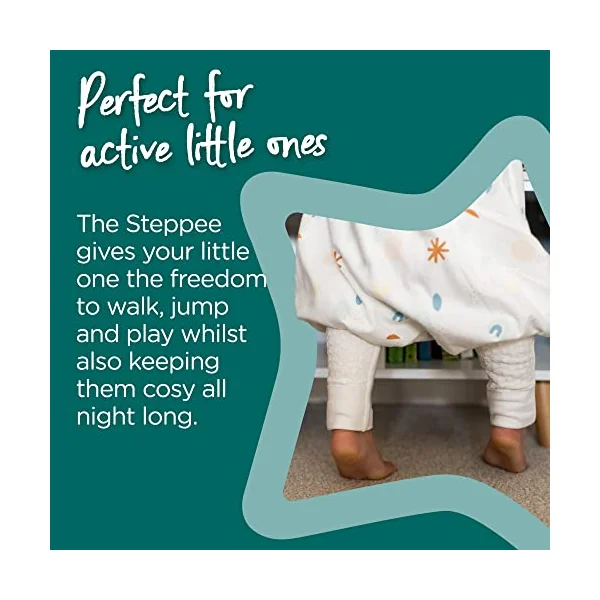 Tommee Tippee Baby Sleep Bag with Legs, The Original Grobag Steppeebag, Baby Romper Suit, Hip-Healthy Design, Soft Cotton-Rich Fabric, 18-36m