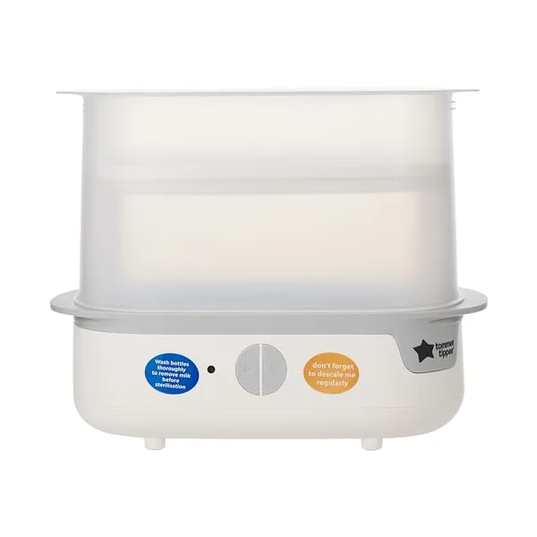 Tommee Tippee Complete Feeding Set Electric Steam Steriliser | Includes Easiwarm Bottle and Food Warmer, Newborn Self-Sterilising Bottles, Kills 99.9% of Bacteria