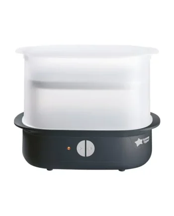 Tommee Tippee Electric Steam Baby Bottle Steriliser 5-Minute Cycle Black | Kills 99.9% of Bacteria, Suitable for Baby Bottles, Soothers and Feeding Accessories