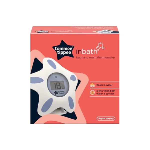 Tommee Tippee InBath Digital Thermometer 0m+ | Waterproof and Floats in Water, Easy to Read LCD Display, Suitable for Bathtime and Nursery Use