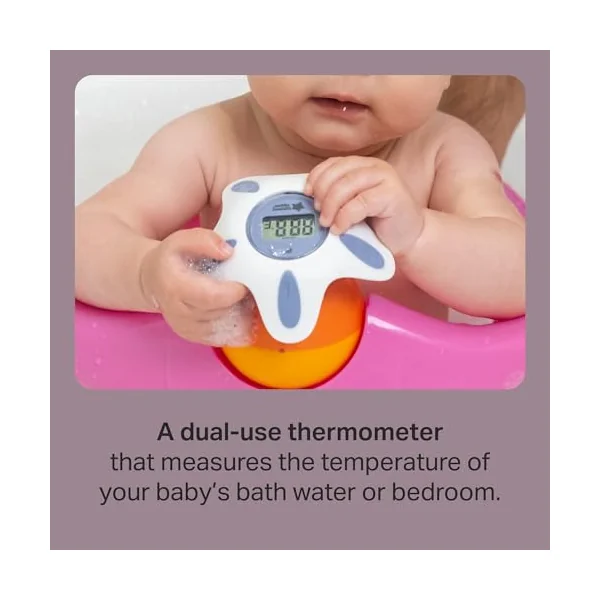 Tommee Tippee InBath Digital Thermometer 0m+ | Waterproof and Floats in Water, Easy to Read LCD Display, Suitable for Bathtime and Nursery Use