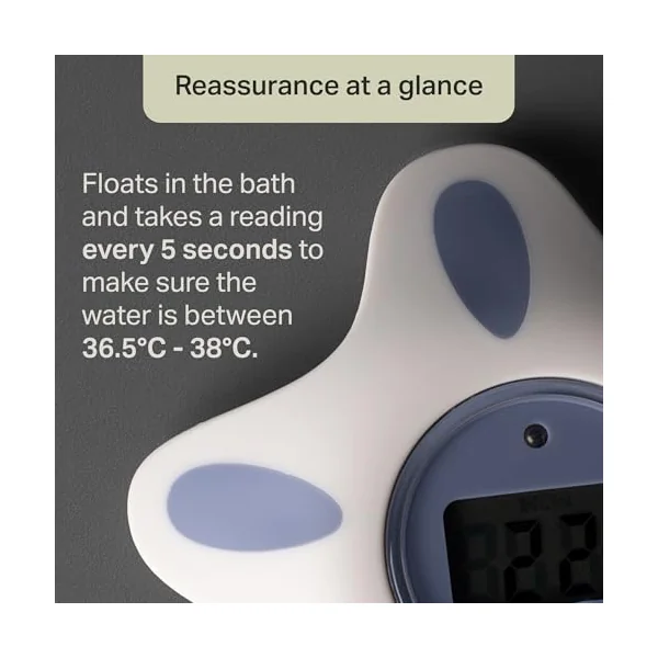 Tommee Tippee InBath Digital Thermometer 0m+ | Waterproof and Floats in Water, Easy to Read LCD Display, Suitable for Bathtime and Nursery Use