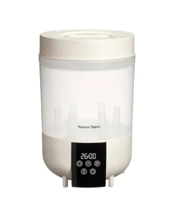 Tommee Tippee Quickdry Steriliser, Steam Steriliser for Baby Bottles and Accessories, 4 Modes, 26-Minute* Cycle, Kills Viruses and 99.9% of Bacteria**