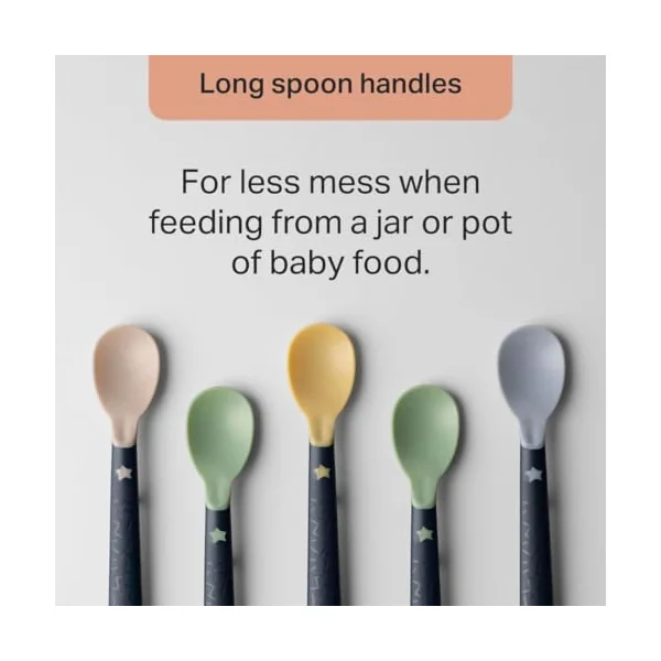 Tommee Tippee Softee Weaning Spoons Anti-Slip Handles Pack of 5 | BPA Free