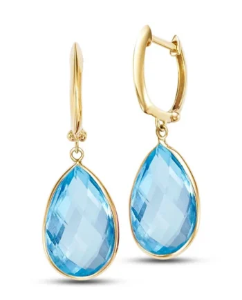 Topaz Earrings, 14ct Yellow Gold