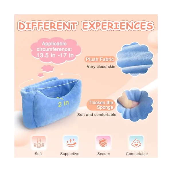 Torticollis Pillows for Infants Neck Support Newborn Toddler Car Seat Head Positioner for Traveling Baby Kid Head Correction Adjustable Soft Cusion