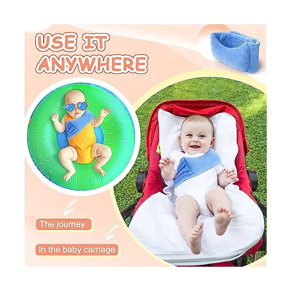 Torticollis Pillows for Infants Neck Support Newborn Toddler Car Seat Head Positioner for Traveling Baby Kid Head Correction Adjustable Soft Cusion