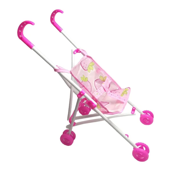 Toy Easy Assemble Safe Push Cart for Toddler Role Play Game Toy Doll Push Cart