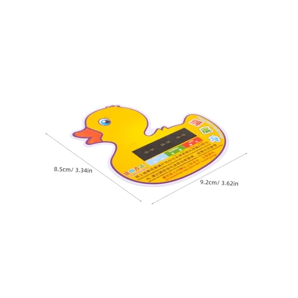 TOYANDONA Bath Thermometer Baby Duck-shaped Temperature Card, 10pcs Plastic Digital Lcd Bath Water Monitor for Newborns, Lightweight Safety Shower Use at Home