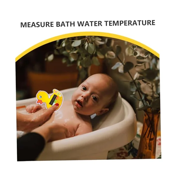 TOYANDONA Bath Thermometer Baby Duck-shaped Temperature Card, 10pcs Plastic Digital Lcd Bath Water Monitor for Newborns, Lightweight Safety Shower Use at Home