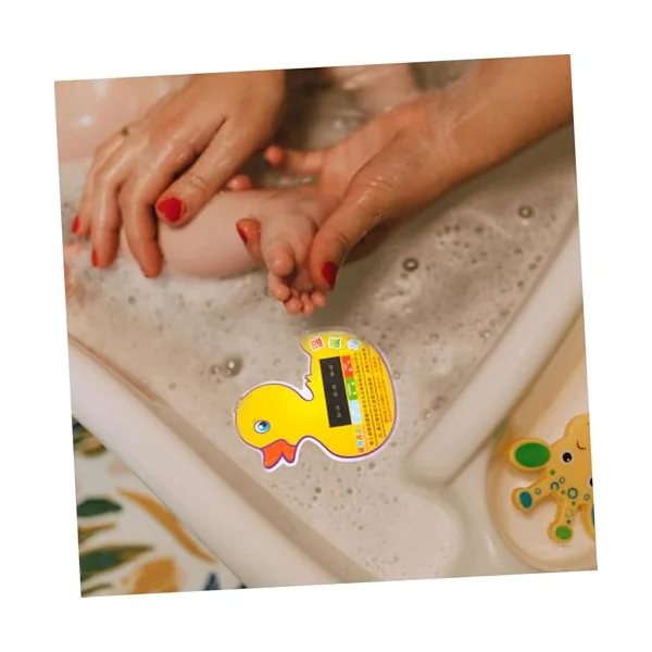 TOYANDONA Bath Thermometer Baby Duck-shaped Temperature Card, 10pcs Plastic Digital Lcd Bath Water Monitor for Newborns, Lightweight Safety Shower Use at Home