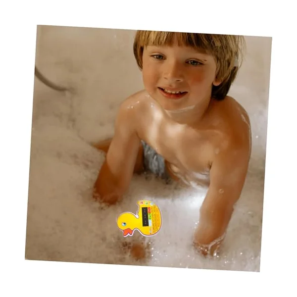 TOYANDONA Bath Thermometer Baby Duck-shaped Temperature Card, 10pcs Plastic Digital Lcd Bath Water Monitor for Newborns, Lightweight Safety Shower Use at Home