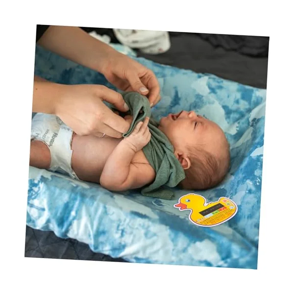TOYANDONA Bath Thermometer Baby Duck-shaped Temperature Card, 10pcs Plastic Digital Lcd Bath Water Monitor for Newborns, Lightweight Safety Shower Use at Home