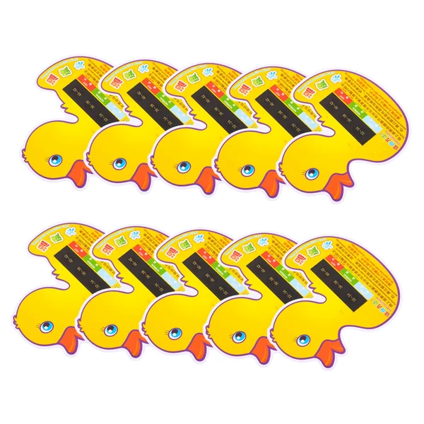 TOYANDONA Bath Thermometer Baby Duck-shaped Temperature Card, 10pcs Plastic Digital Lcd Bath Water Monitor for Newborns, Lightweight Safety Shower Use at Home