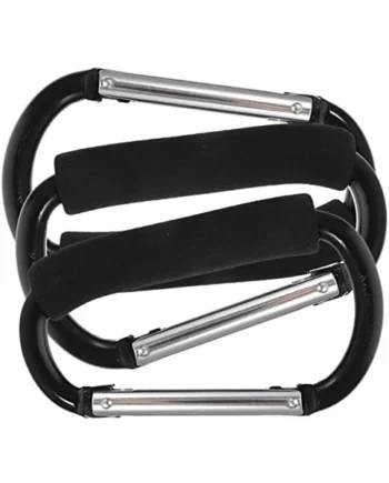 Toyvian 3pcs Aluminum Alloy Stroller Hooks Portable Easy to Install Large Black Stroller Hangers Shopping Bag Hooks Shopping Carts and Bikes