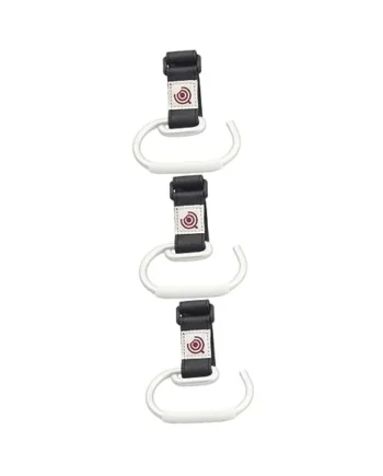 Toyvian 3pcs Stroller Hooks for Bags Stroller Clips for Diaper Bags and Purses Buggy Hooks for Pram