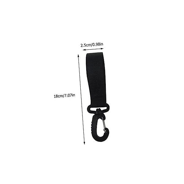 Toyvian 4 Pairs 360 Degree Rotation Multi-Function Stroller Hooks with Polyester Material Black Versatile Hooks for Hanging Baby Diaper Bags and Prams