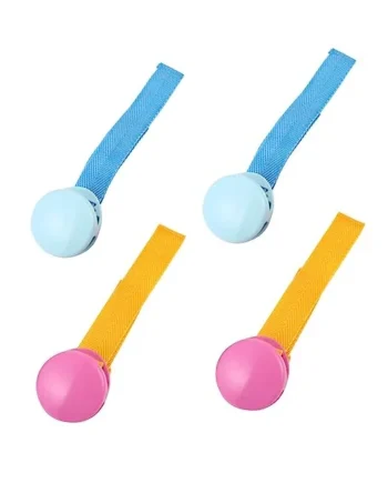 Toyvian 4pcs Baby Stroller Blanket Clips Pushchair Pegs Multi-Purpose Abs and Polyester Clips for Fixing Toys and Towels in Prams and Pushchairs