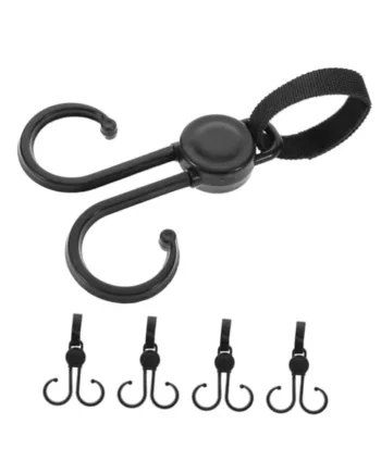 Toyvian 5pcs Stroller Hooks for Hanging Travel Purse Shopping Diaper Bags Organizer Clip Suitable for Strollers Wheelchairs and Walkers