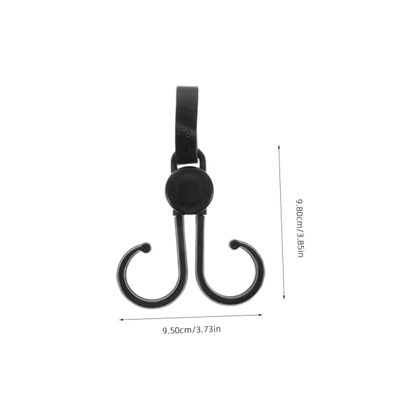 Toyvian 5pcs Stroller Hooks for Hanging Travel Purse Shopping Diaper Bags Organizer Clip Suitable for Strollers Wheelchairs and Walkers
