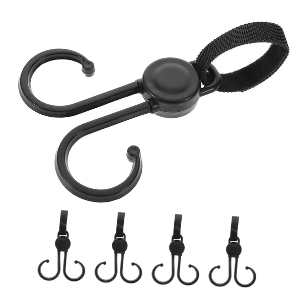 Toyvian 5pcs Stroller Hooks for Hanging Travel Purse Shopping Diaper Bags Organizer Clip Suitable for Strollers Wheelchairs and Walkers