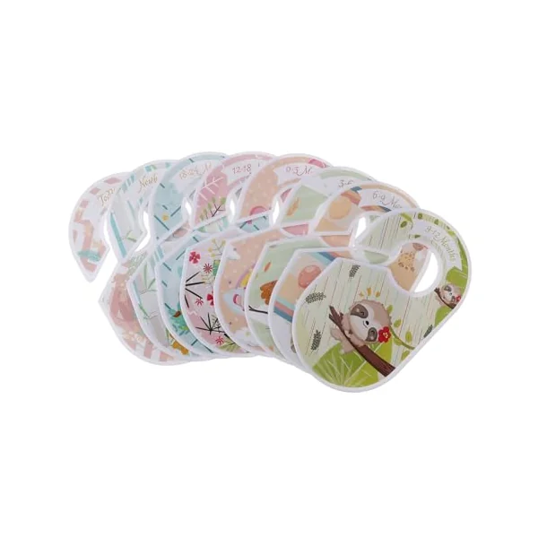 Toyvian 8pcs Plastic Cartoon Clothes Size Dividers for Wardrobe Organiser, Double-sided Clothing Separators to Keep Clothes Separated, for Nursery or Baby Closet