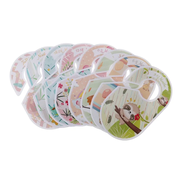 Toyvian 8pcs Plastic Cartoon Clothes Size Dividers for Wardrobe Organiser, Double-sided Clothing Separators to Keep Clothes Separated, for Nursery or Baby Closet