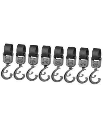 Toyvian 8pcs Stroller Hooks Bag Clips for Hanging Diaper Bags Convenient Organizer Hanger for Grocery Shopping and Supplies Fits Strollers