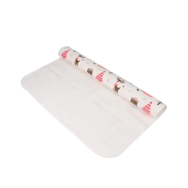 Toyvian Breathable Cotton Baby Urinal Pad Environmentally Printed and Dyed Portable Waterproof Changing Mat for Travel and Baby Cart Use