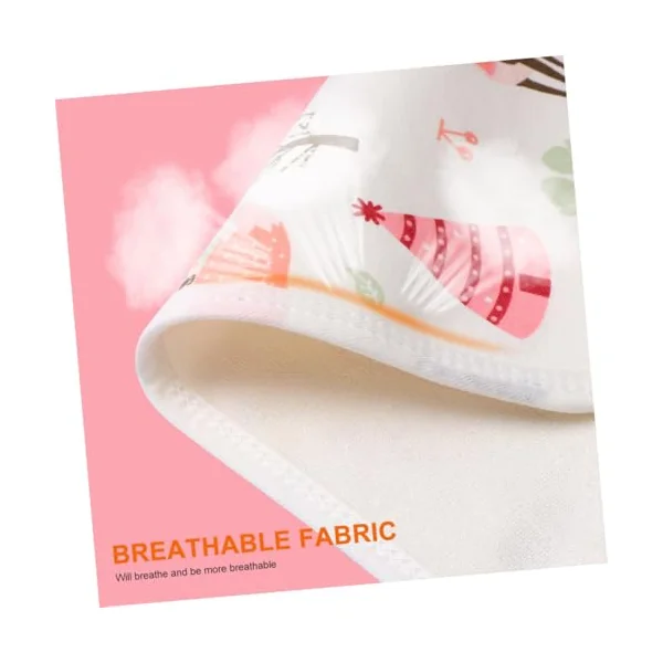 Toyvian Breathable Cotton Baby Urinal Pad Environmentally Printed and Dyed Portable Waterproof Changing Mat for Travel and Baby Cart Use