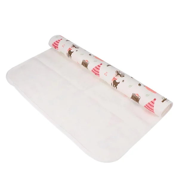 Toyvian Breathable Cotton Baby Urinal Pad Environmentally Printed and Dyed Portable Waterproof Changing Mat for Travel and Baby Cart Use