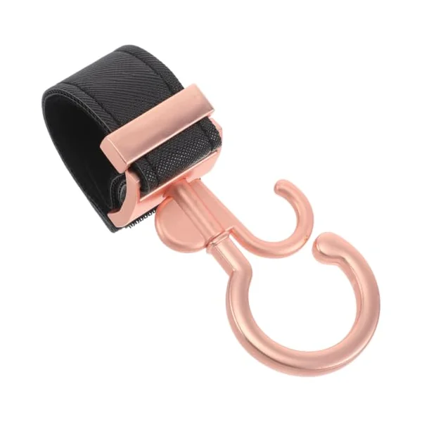Toyvian Rotatable Stroller Hooks Lightweight Metal Alloy Bag Hanger Universal Pram Clips for Storage and Shopping Bags, Sturdy Stroller Organizer Attachment for Parents