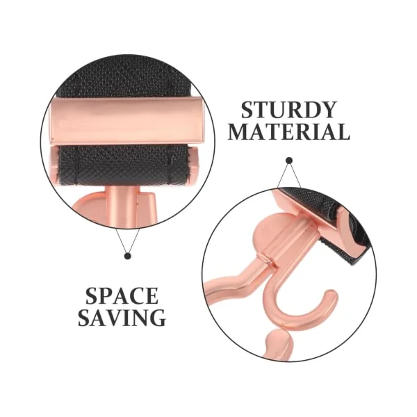 Toyvian Rotatable Stroller Hooks Lightweight Metal Alloy Bag Hanger Universal Pram Clips for Storage and Shopping Bags, Sturdy Stroller Organizer Attachment for Parents