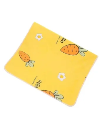 Toyvian Washable Cotton Baby Urine Pad Breathable Fabric, Soft Infant Changing Mat for Newborns, Yellow Baby Accessory Suitable for Nursery Bedding Protection