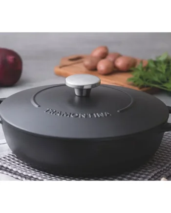 Tramontina Enamelled Cast Iron Shallow Casserole Dish, 28cm / 4.1L