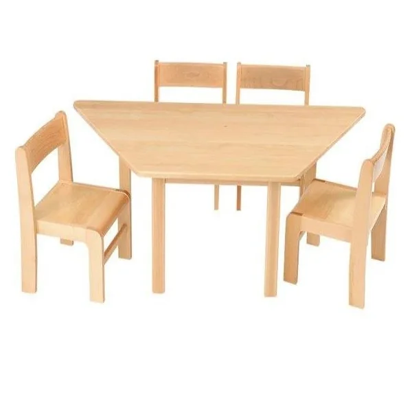 Trapezoidal Solid Beech Table