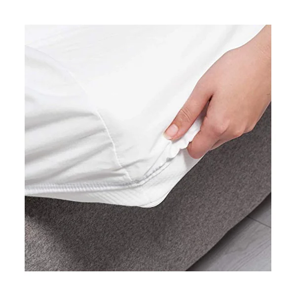 Travel Cot Fitted Sheets Pack of 2-100% Cotton Jersey Bed Covers in White by Proheeder - Travel Cot Sheets 95 x 65 x 7 cm - Premium Fitted Sheets - Made in Portugal by Proheeder