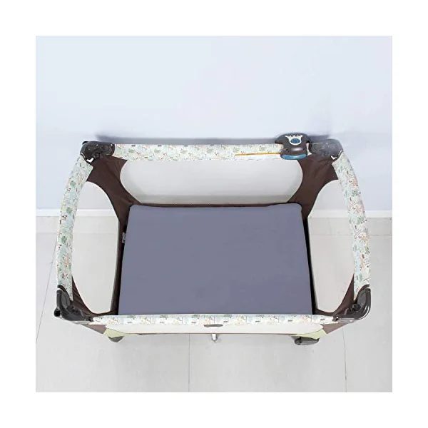 Travel Cot Sheets 95x65cm Fitted 2 Pack–Ultra Soft Microfiber, White & Grey | Fits Graco, Red Kite & Maxi-Cosi travel cots. Ultra soft & breathable microfiber. Snug fit. Preshrunk.