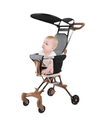 Travel Stroller for Child Bi-directional Seat Rotatable Wheels | Portable Rotatable Wheels Detachable Canopy Airplane Travel Storage Car Trunk Storage Stroller for Travel Short Trip