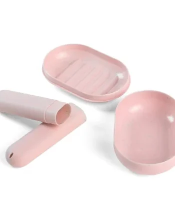 TravelShop Soap Holder & Toothbrush Case - Pink