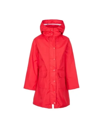 Trespass Girls Red Drizzling Waterproof Jacket (2-12yrs)