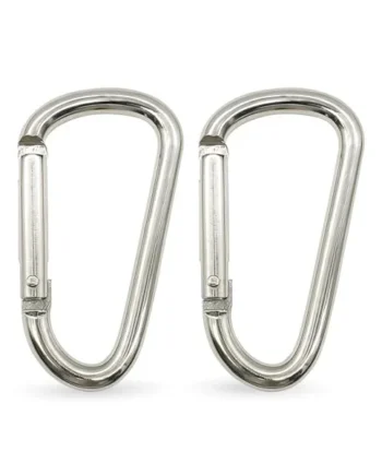 Trimming Shop 55mm Carabiner Aluminium Spring-Loaded Snap Hook Clasps D-Shape Keychain Clip | Lightweight Camping Carabiner for Outdoor Travel, Cycling, Hammock, Water Bottle Holder (Not for Climbing)