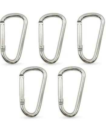 Trimming Shop 55mm Carabiner Aluminium Spring-Loaded Snap Hook Clasps D-Shape Keychain Clip | Lightweight Camping Carabiner for Outdoor Travel, Cycling, Hammock, Water Bottle Holder (Not for Climbing)