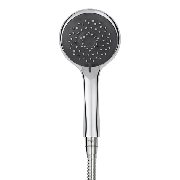 Triton Chrome effect 5-spray pattern Shower head, 242mm
