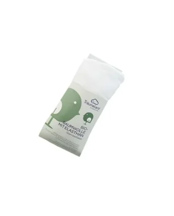 Träumeland Fitted Sheet Organic Cotton with Elastane White 120 x 200 + 140 x 200 cm