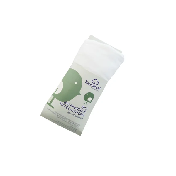 Träumeland Fitted Sheet Organic Cotton with Elastane White 120 x 200 + 140 x 200 cm