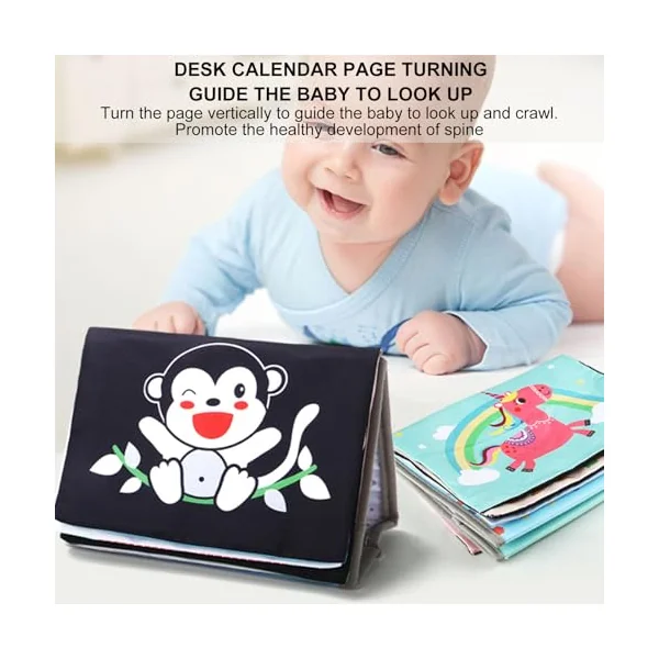 Tummy Time Toys Baby Mirror Black and White Sensory Toys Tummy Time Activity Mirror Newborn Essentials Brain Development Baby Toy 0-3-6-12 Months Gifts