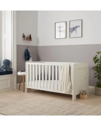 Tutti Bambini Alba 3-in-1 Convertible Cot Bed - White 140x70cm | Space-saving convertible cot bed with three modes: cot, toddler bed and day bed from birth to 6 years.