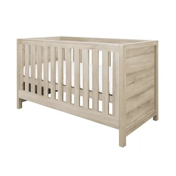 Tutti Bambini Modena 3 Piece Nursery Furniture Room Set Includes Cot Bed, Chest Changer And Wardrobe- Oak